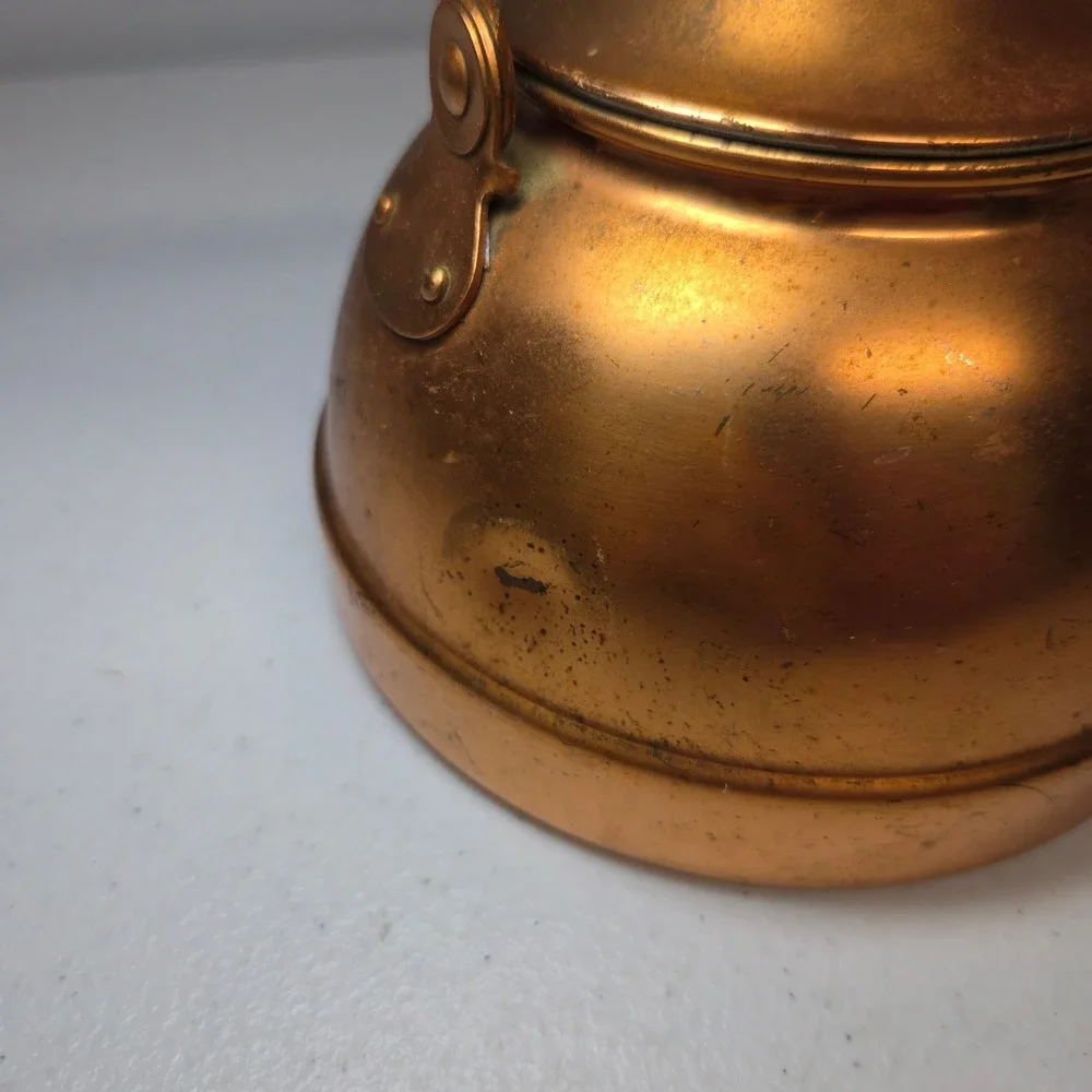 Portugal‎ Copper Teapot Vintage Tea Kettle with Wooden Handle Retro Rustic